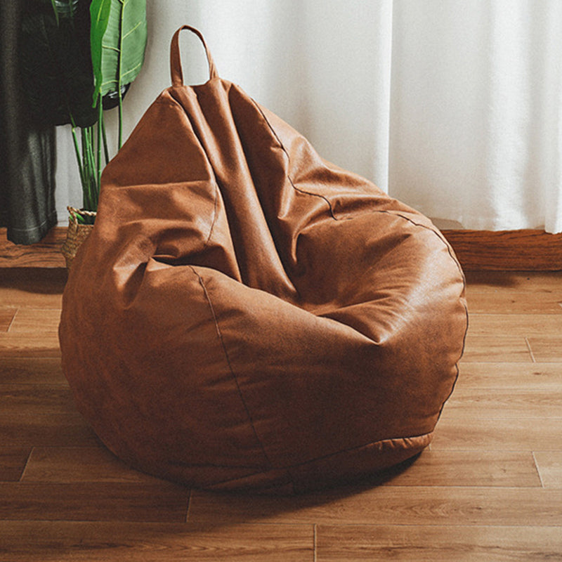 Casual Accent Chair Faux Leather Waterproof Lounge Sofa Chair in Beige/ Brwon/ Gray/ Red