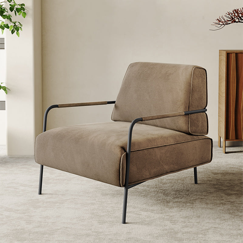 Contemporary Arm Accent Chair Modern Cushion Back Accent Chair