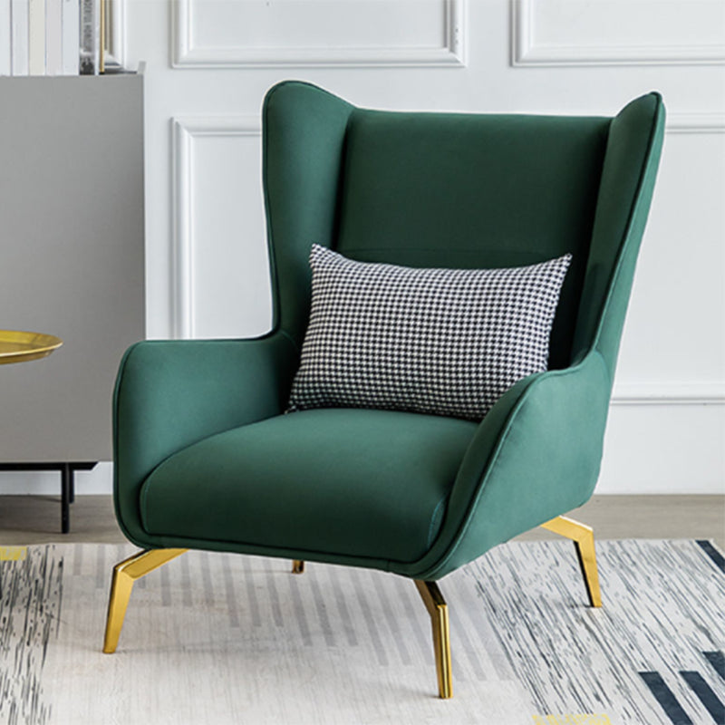 Solid Color Flared Arms Chair Basic Four Legs Chair for Living Room/Bedroom