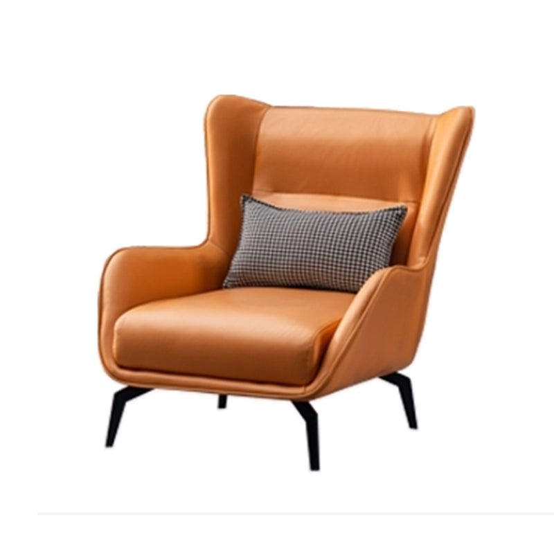 Solid Color Flared Arms Chair Basic Four Legs Chair for Living Room/Bedroom