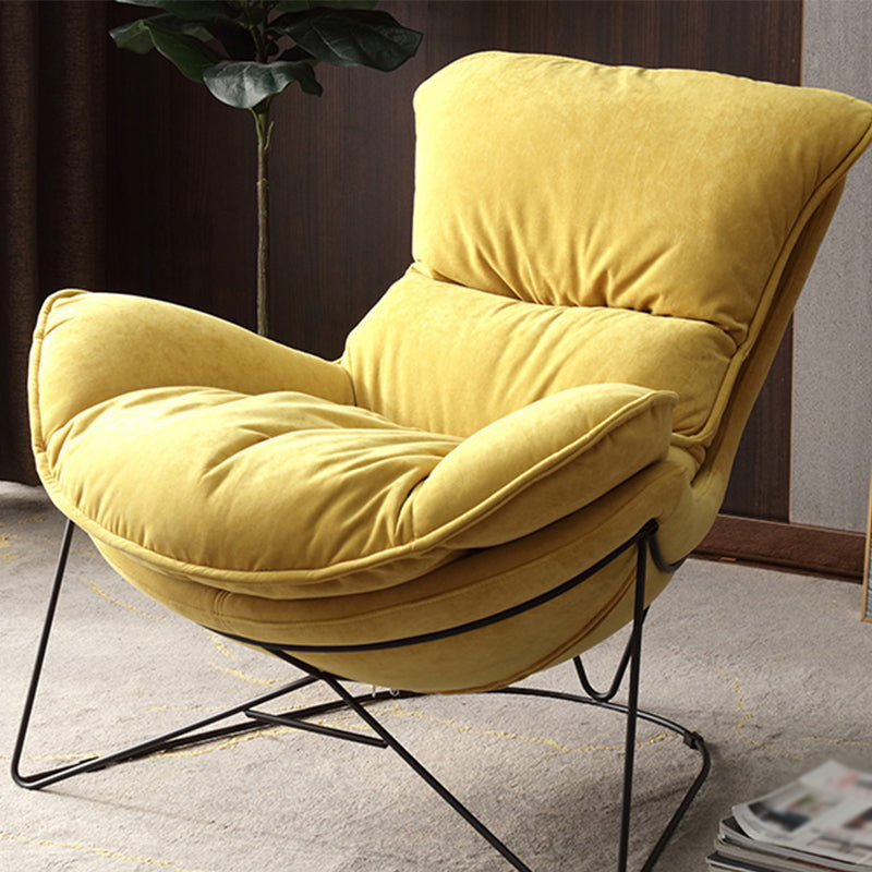 Solid Color Chair Armless Chair with Sewn Pillow Back for Living Room