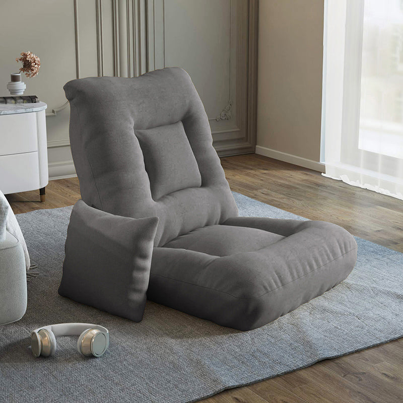 Convertible Armless Chair with Pillow Solid Color Chair for Living Room/Bedroom