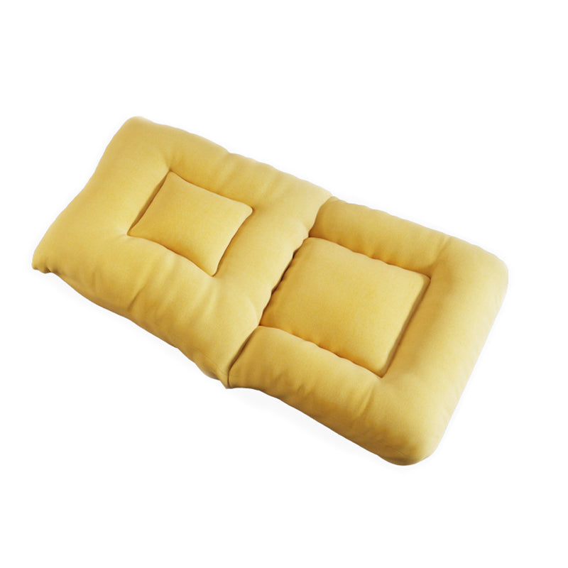 Convertible Armless Chair with Pillow Solid Color Chair for Living Room/Bedroom