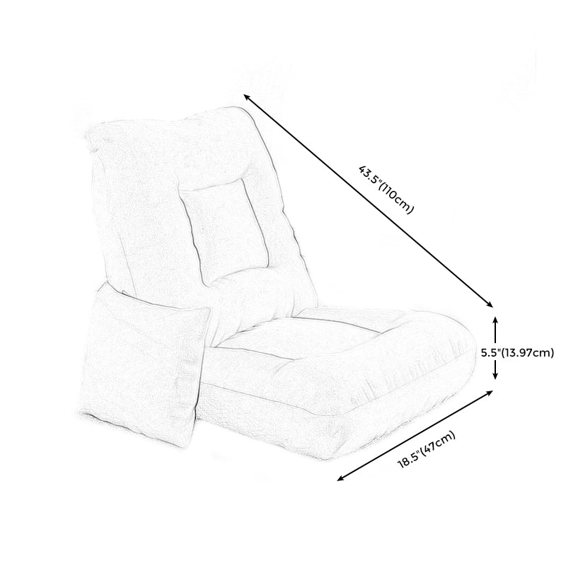 Convertible Armless Chair with Pillow Solid Color Chair for Living Room/Bedroom