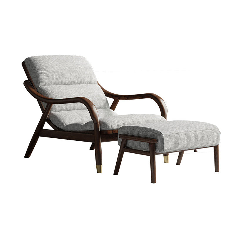 Modern Solid Wood Accent Chair, 68 Wide Cushion Back Chair with Arm