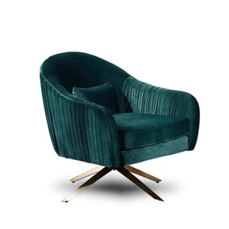 Velvet Arm Chair 29.52" L x 32.67" W x 33.46" H Swivel Accent Armchair