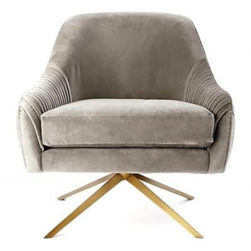 Velvet Arm Chair 29.52" L x 32.67" W x 33.46" H Swivel Accent Armchair