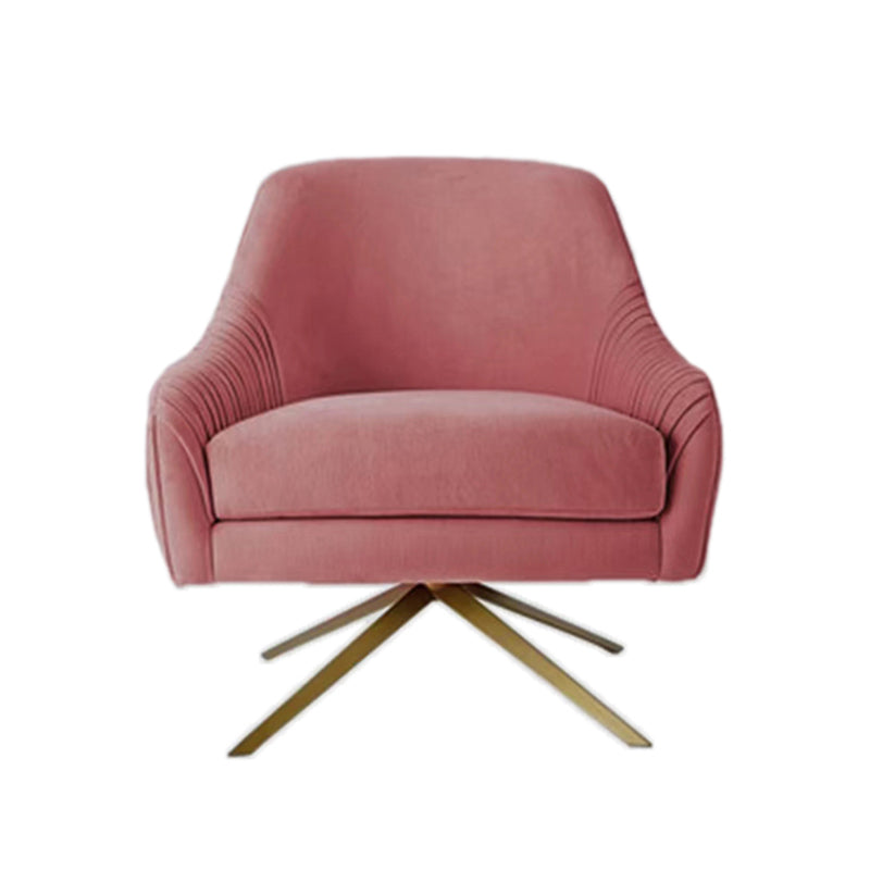 Velvet Arm Chair 29.52" L x 32.67" W x 33.46" H Swivel Accent Armchair