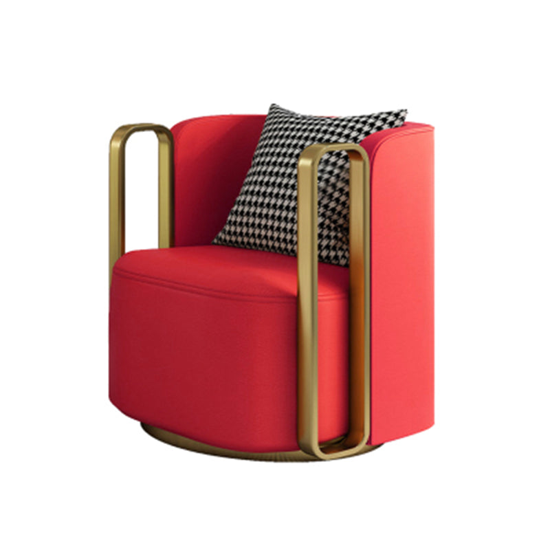 Barrel Chair 28.74" L x 31.49" W x 27.55" H Swivel Barrel Accent Chair for Living Room