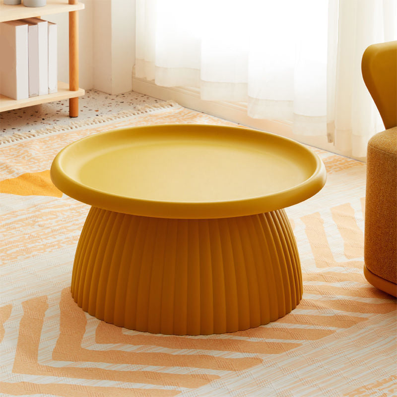 Modern Style Cocktail Table Acrylic Material Multi-color Selection Round Coffee Table
