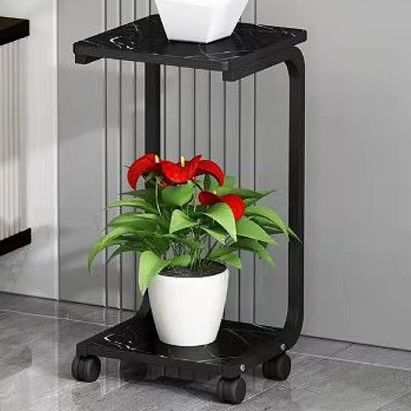 Ironcraft C Side Table Square Wood End Table with Shelf for Living Room