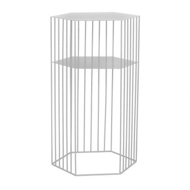 Black/white/gold Geometric Top Side Table Ironcraft Frame End Table