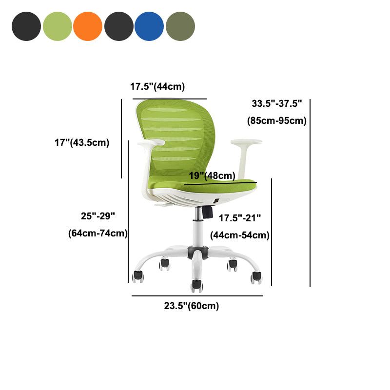 Mid Back Conference Chair Steel Frame Upholstered Chair with Caster Wheels