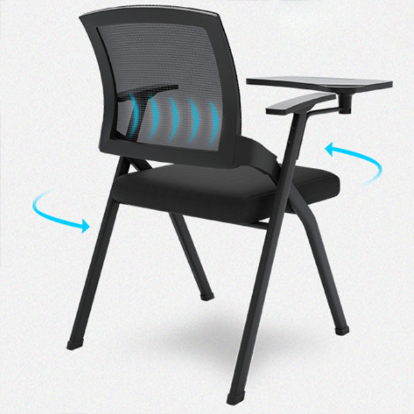 Modern Mesh Office Chair with Fixed Arms Conference Chair with Metal Frame