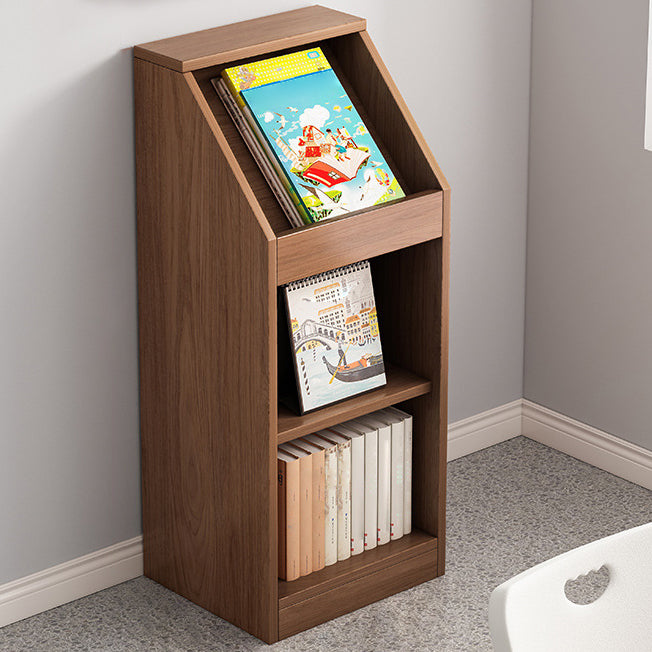 Wooden Bookshelf Modern Home Office Bookcase with Rectangle Shelves