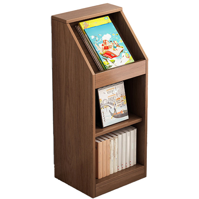 Wooden Bookshelf Modern Home Office Bookcase with Rectangle Shelves