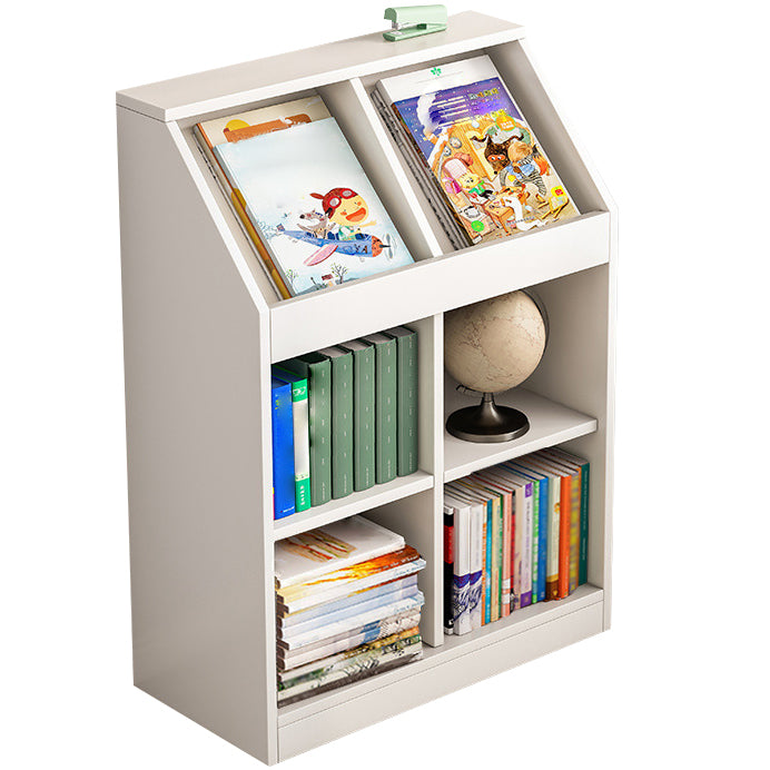 Wooden Bookshelf Modern Home Office Bookcase with Rectangle Shelves