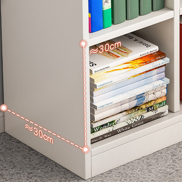 Wooden Bookshelf Modern Home Office Bookcase with Rectangle Shelves