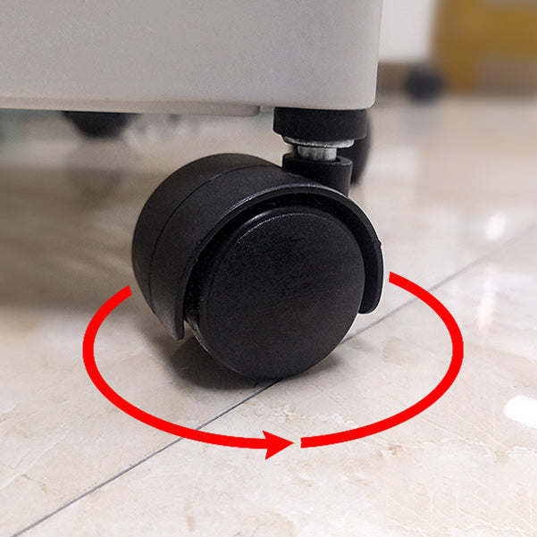 Modern Style Bookshelf Open Back Vertical Bookcase with Caster Wheels