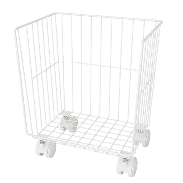 Modern Style Bookshelf Closed Back Metal Bookcase with Caster Wheels for Home Use