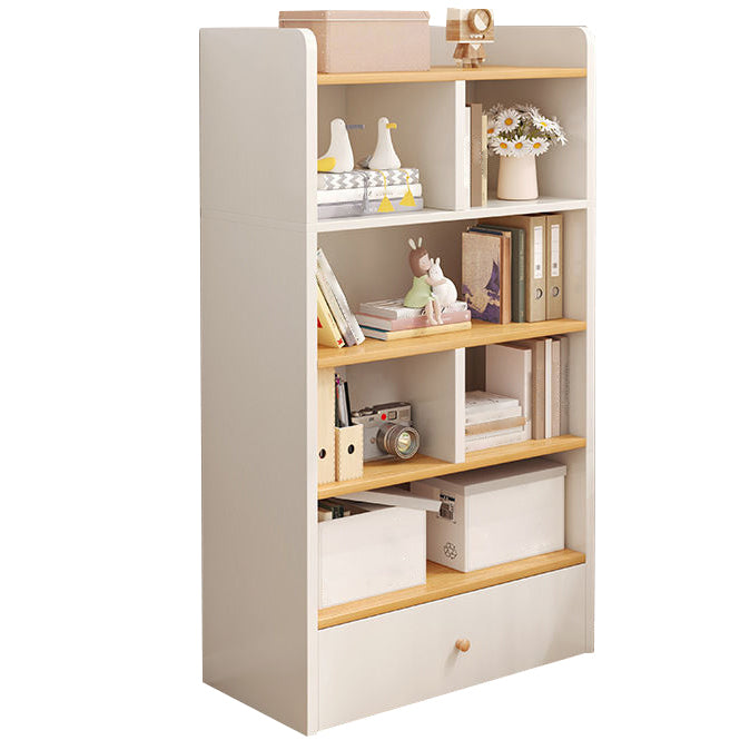 Wooden Closed Back Bookcase Modern Standard Bookshelf for Home
