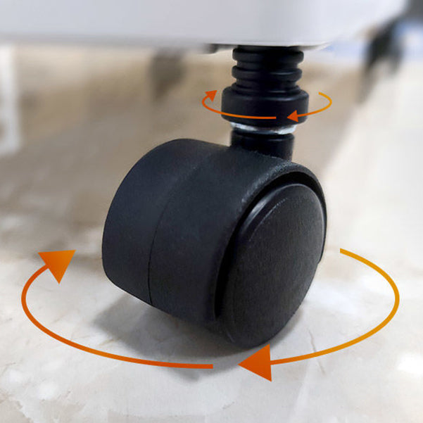 Contemporary Style Plastic Bookcase Wheel Bookshelf for Home Office