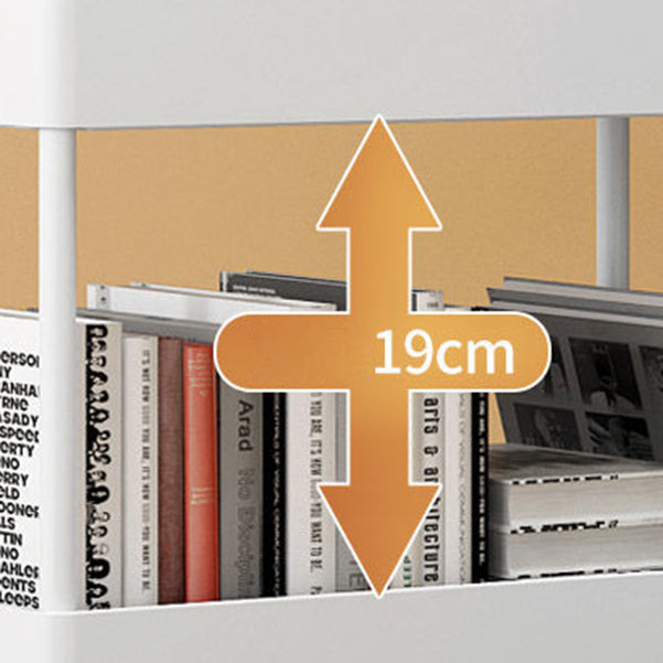 Contemporary Style Plastic Bookcase Wheel Bookshelf for Home Office