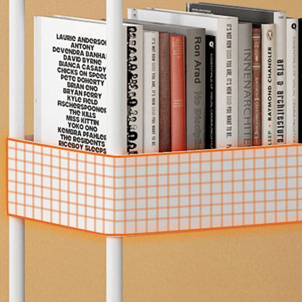 Contemporary Style Plastic Bookcase Wheel Bookshelf for Home Office