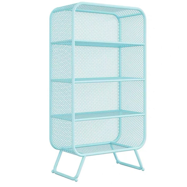 Modern Standard Bookcase Metal Bookshelf with Rectangle Shelves