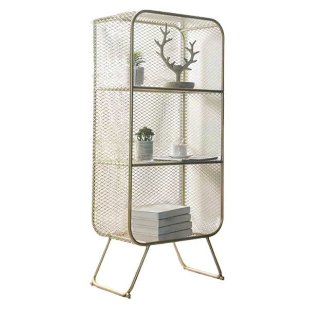 Modern Standard Bookcase Metal Bookshelf with Rectangle Shelves