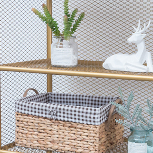 Modern Standard Bookcase Metal Bookshelf with Rectangle Shelves