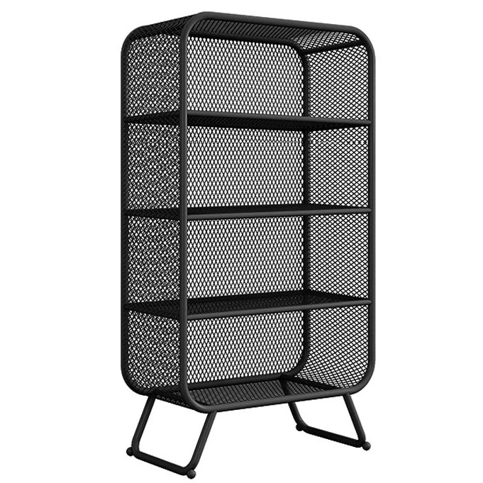 Modern Standard Bookcase Metal Bookshelf with Rectangle Shelves