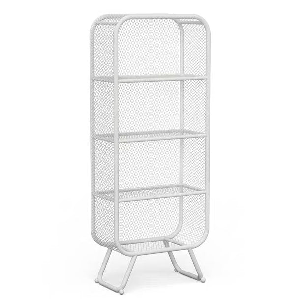 Modern Standard Bookcase Metal Bookshelf with Rectangle Shelves