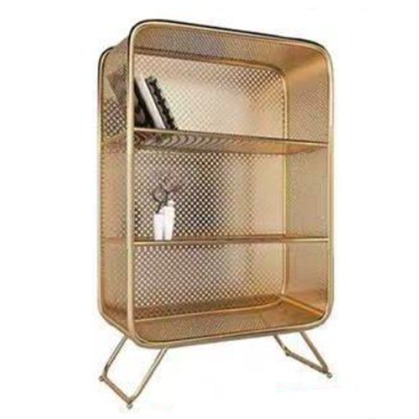 Modern Standard Bookcase Metal Bookshelf with Rectangle Shelves