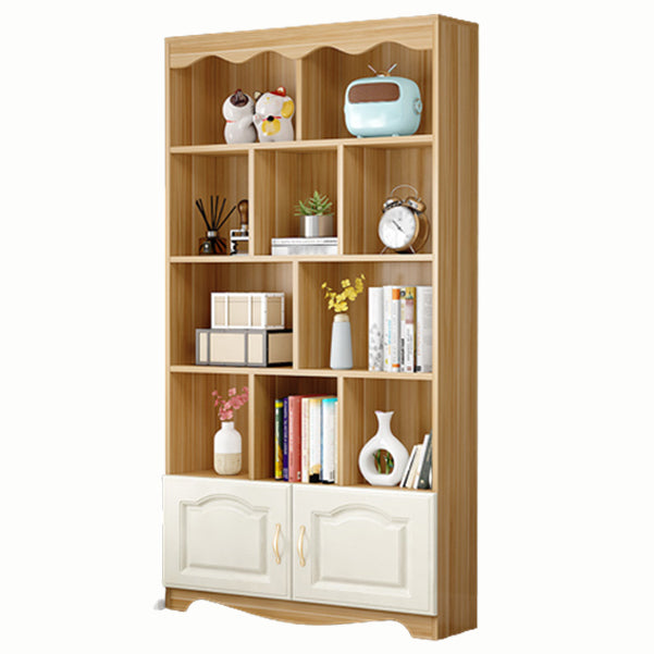 Modern Standard Bookcase Wooden Bookshelf with Rectangle Shelves