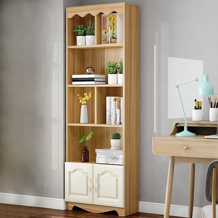 Modern Standard Bookcase Wooden Bookshelf with Rectangle Shelves