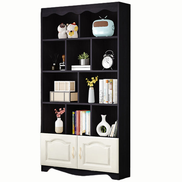 Modern Standard Bookcase Wooden Bookshelf with Rectangle Shelves