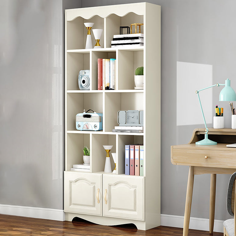 Modern Standard Bookcase Wooden Bookshelf with Rectangle Shelves