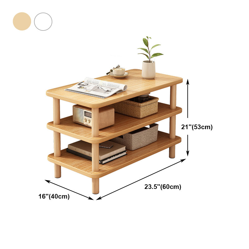 Modern Style Bookshelf Wooden Open Back Etagere Bookcase for Home