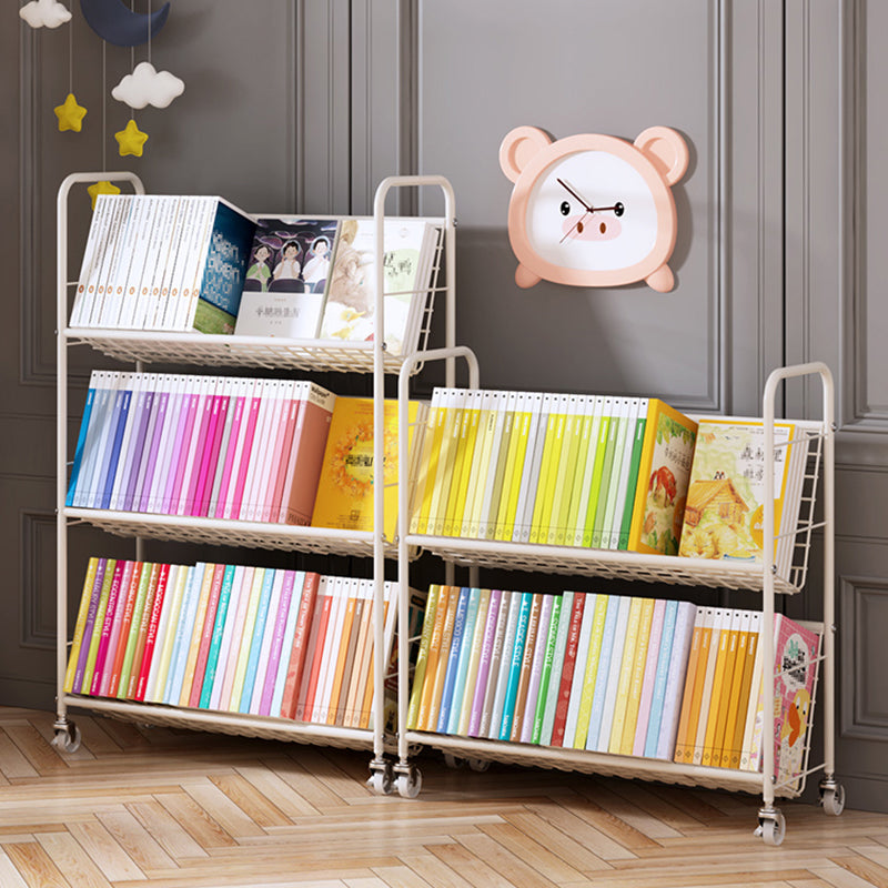 White Etagere Bookshelf Modern 2/3/4/5-Shelf Metal Vertical Bookcase