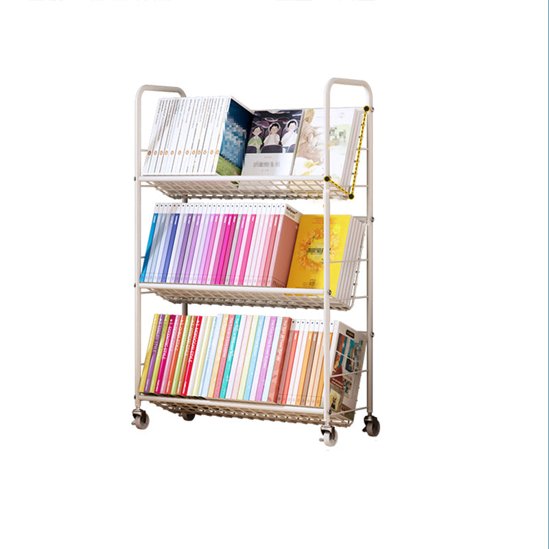 White Etagere Bookshelf Modern 2/3/4/5-Shelf Metal Vertical Bookcase