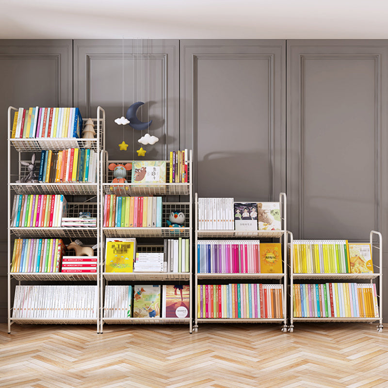 White Etagere Bookshelf Modern 2/3/4/5-Shelf Metal Vertical Bookcase