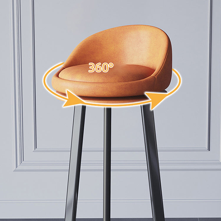 Scandinavian Home Footrest Stool Matte Finish Upholstered Bar Stools