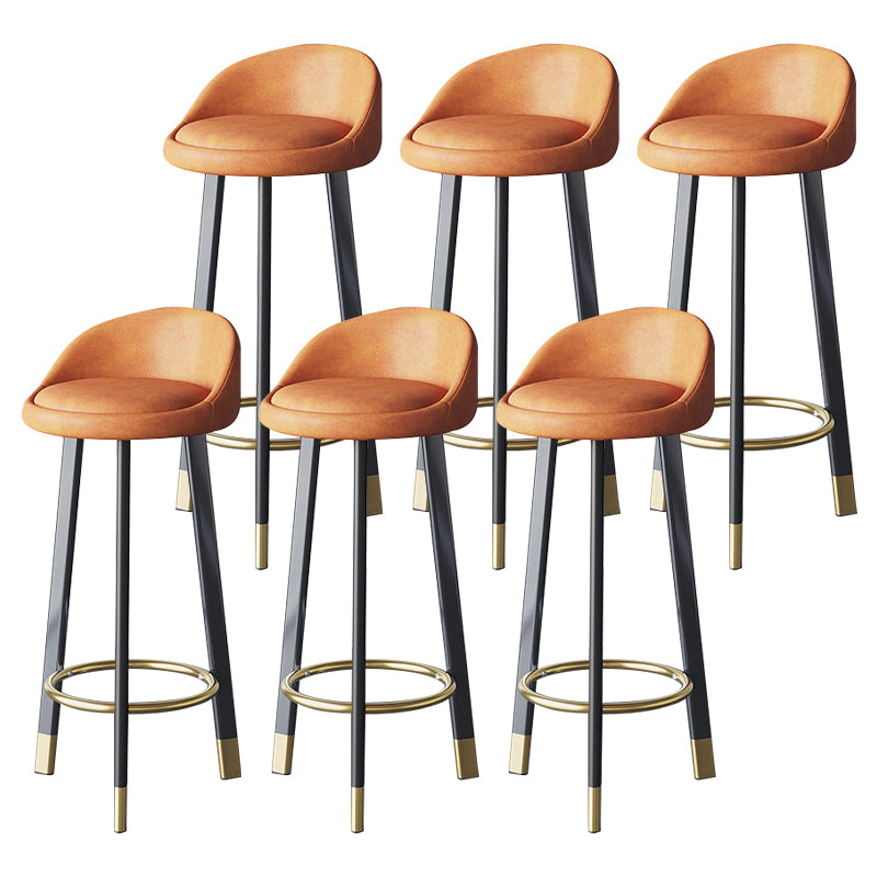 Scandinavian Home Footrest Stool Matte Finish Upholstered Bar Stools