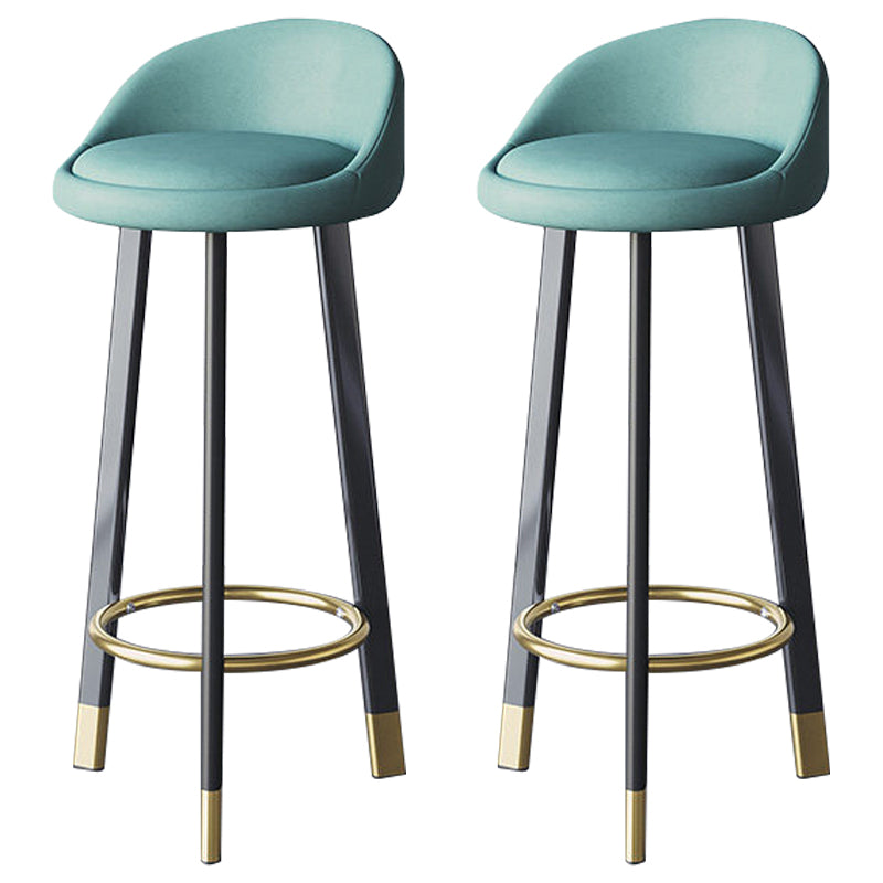 Scandinavian Home Footrest Stool Matte Finish Upholstered Bar Stools