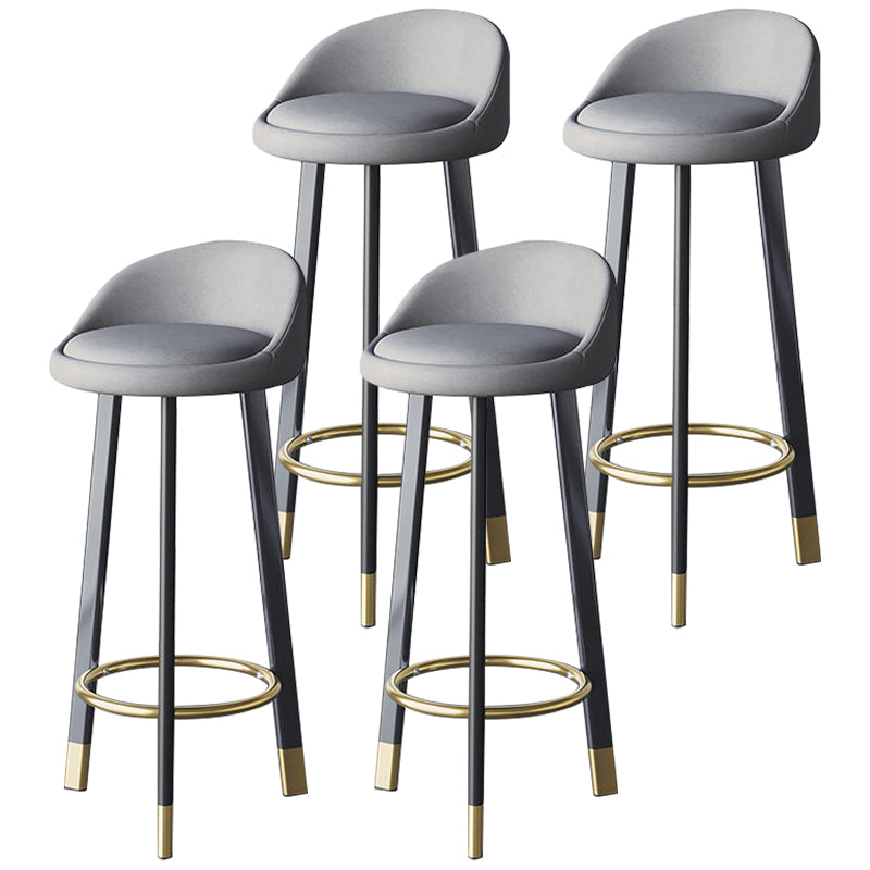 Scandinavian Home Footrest Stool Matte Finish Upholstered Bar Stools