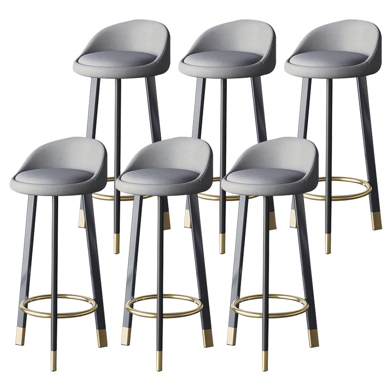 Scandinavian Home Footrest Stool Matte Finish Upholstered Bar Stools