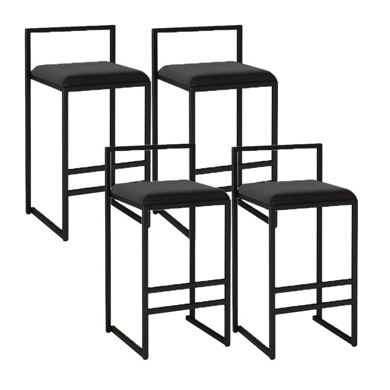 Contemporary Jewelry Shop Footrest Counter Stool Matte Finish Velvet Barstool