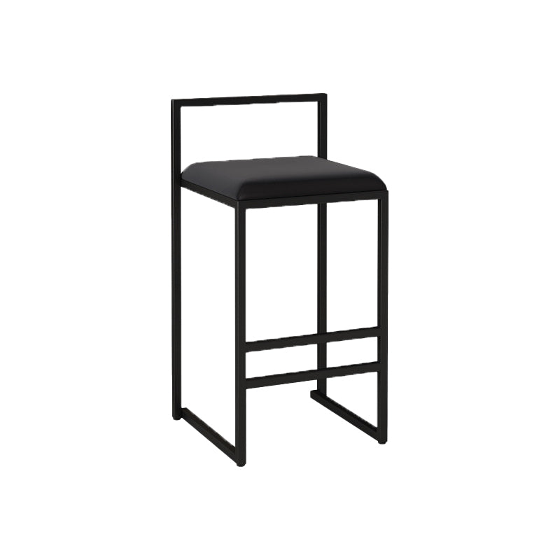 Contemporary Jewelry Shop Footrest Counter Stool Matte Finish Velvet Barstool