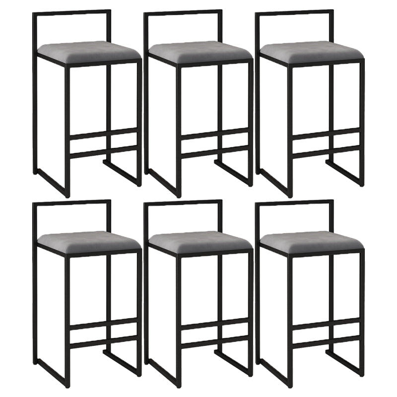 Contemporary Jewelry Shop Footrest Counter Stool Matte Finish Velvet Barstool